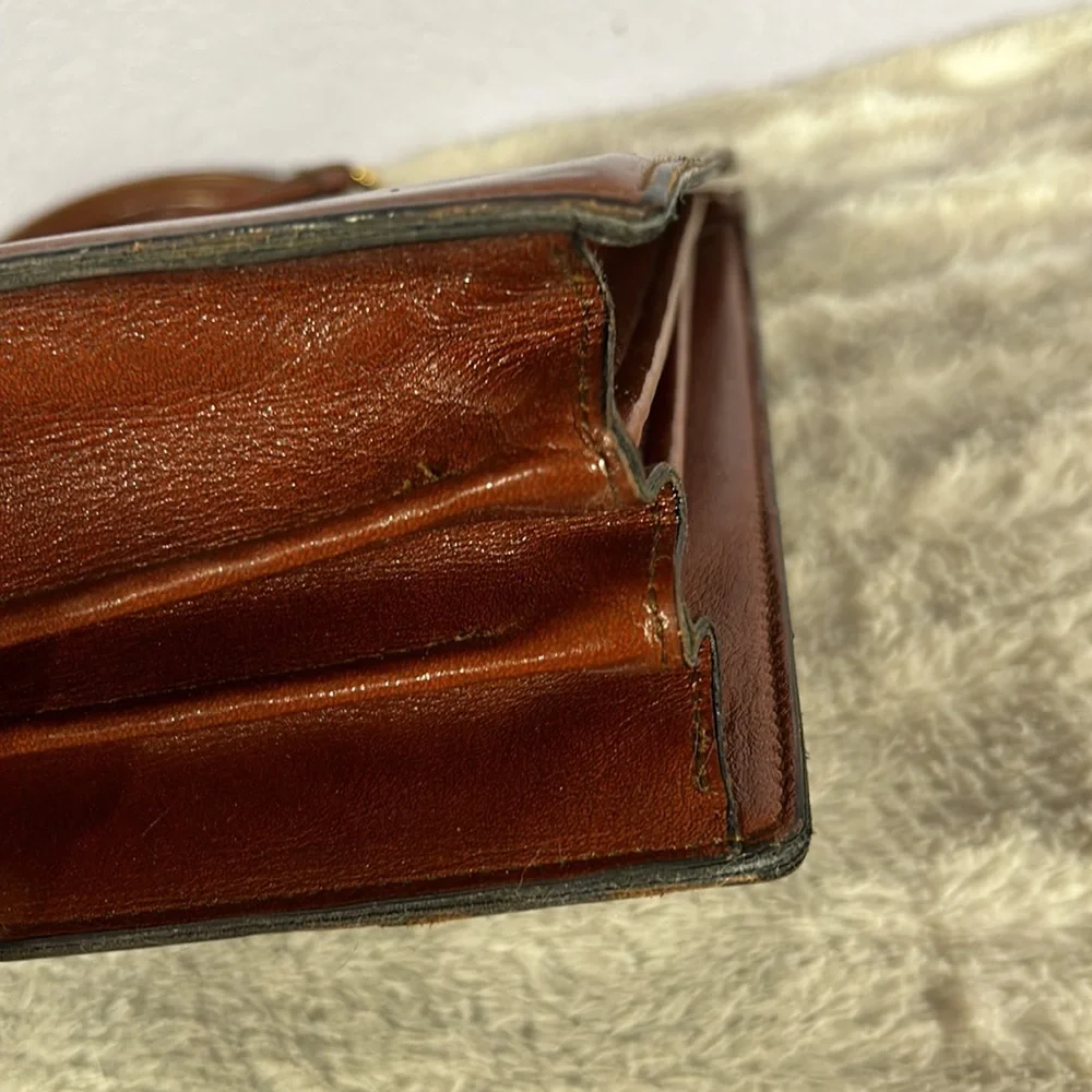 Vintage Gold Pfeil sport 16” Brown Leather Briefcase Portfolio Document Bag